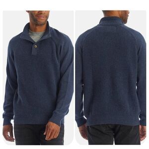 WEATHERPROOF Button Up Mock Neck Sweater Sz S